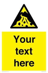 Custom Warning: Debris flow zone